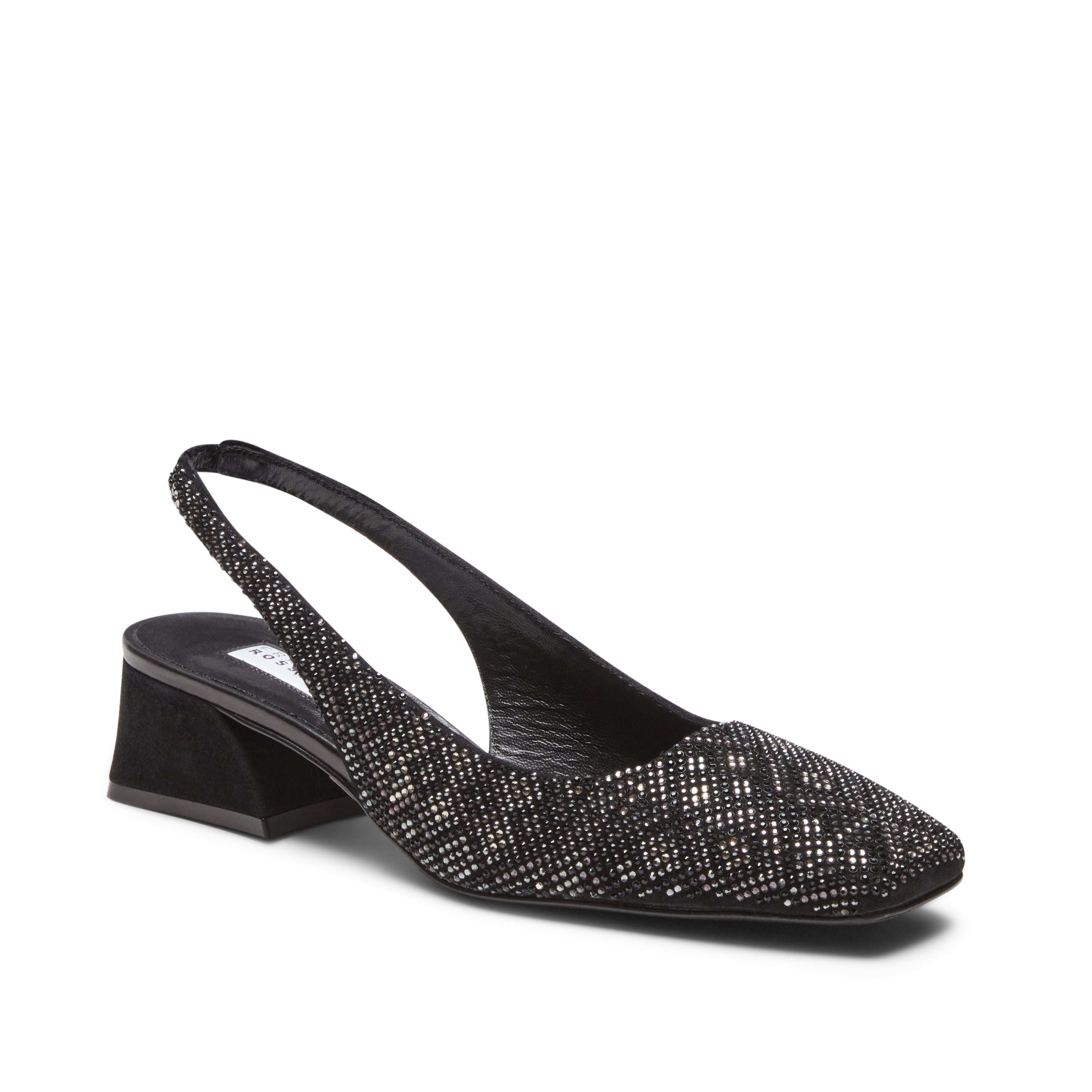 F.lli Rossetti Décolleté 68173 Suede Nero Strass Tacco 40
