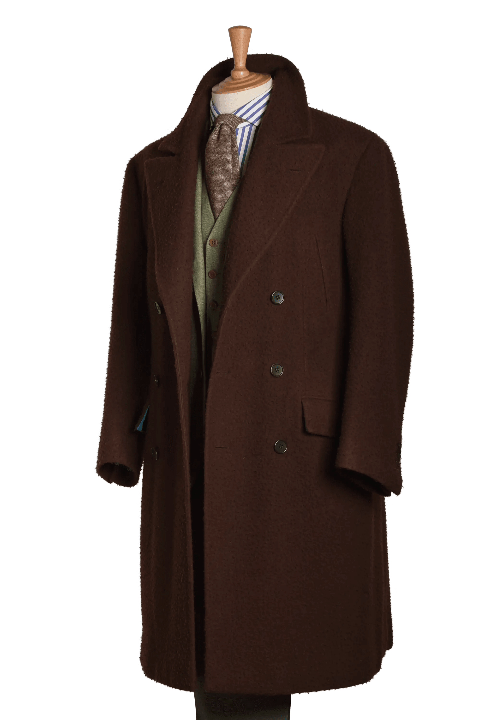 Stefano Bemer Overcoats SV4003 cappotto lana marrone