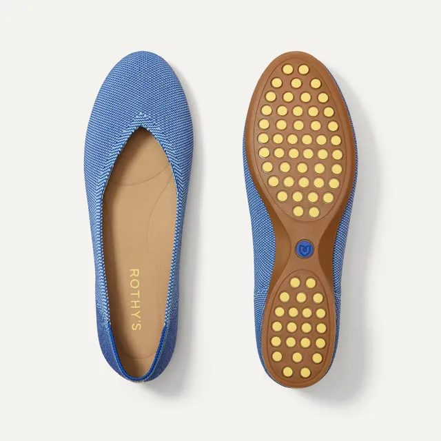 Rothy's The Daily Flat ballerine Clear Blue maglia comoda