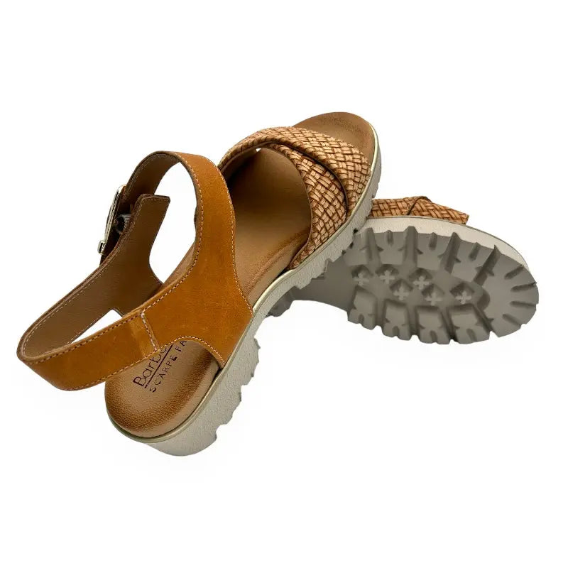 Sandro Barbera & Figli 1097 Treccia sandalo cuoio donna 38