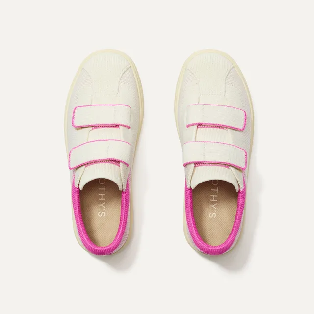 Rothy's The Kids Strap Sneaker sneakers bambina Pink Taffy velcro