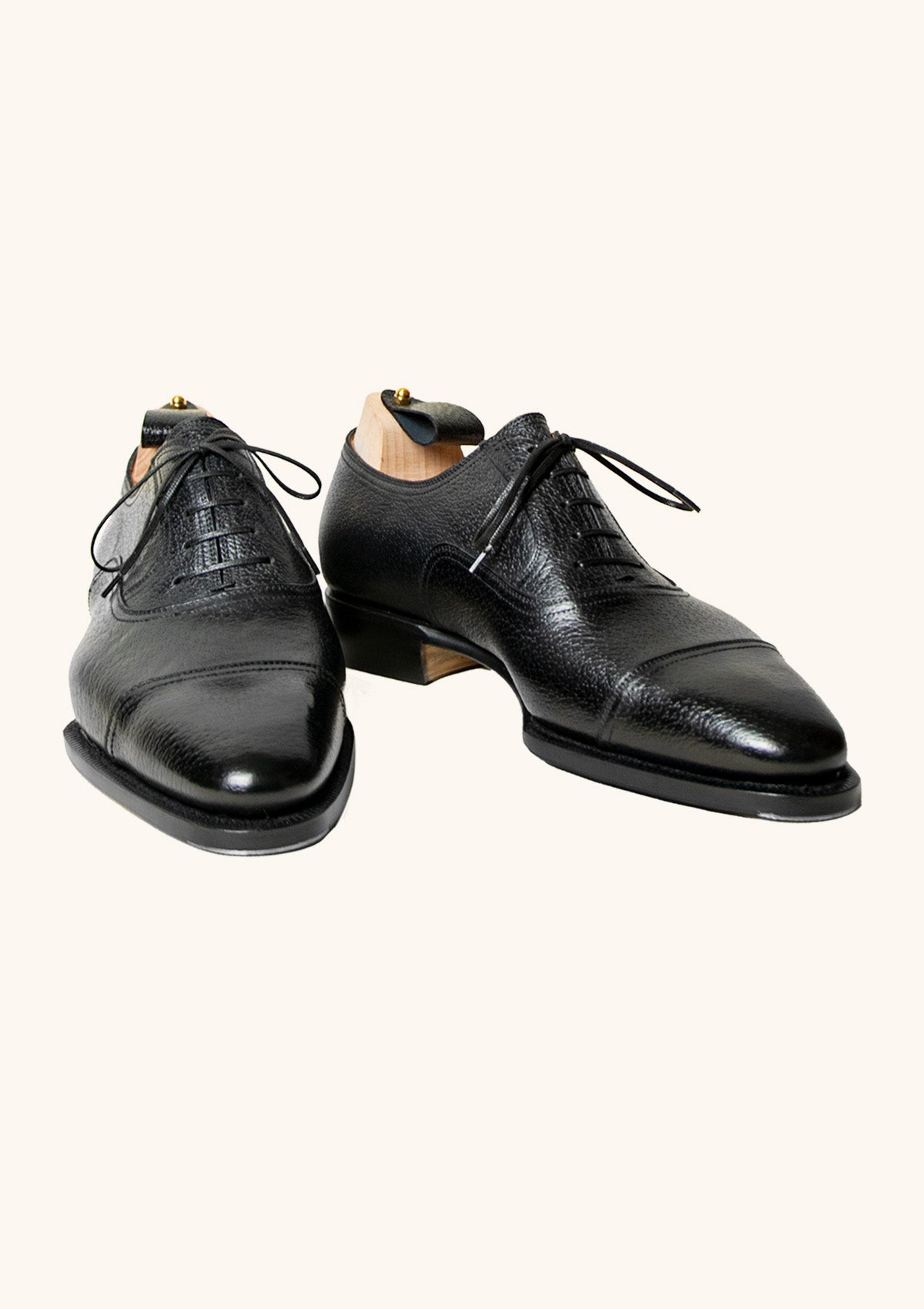 Stefano Bemer Oxfords T6471 scarpe pelle nere cinghiale