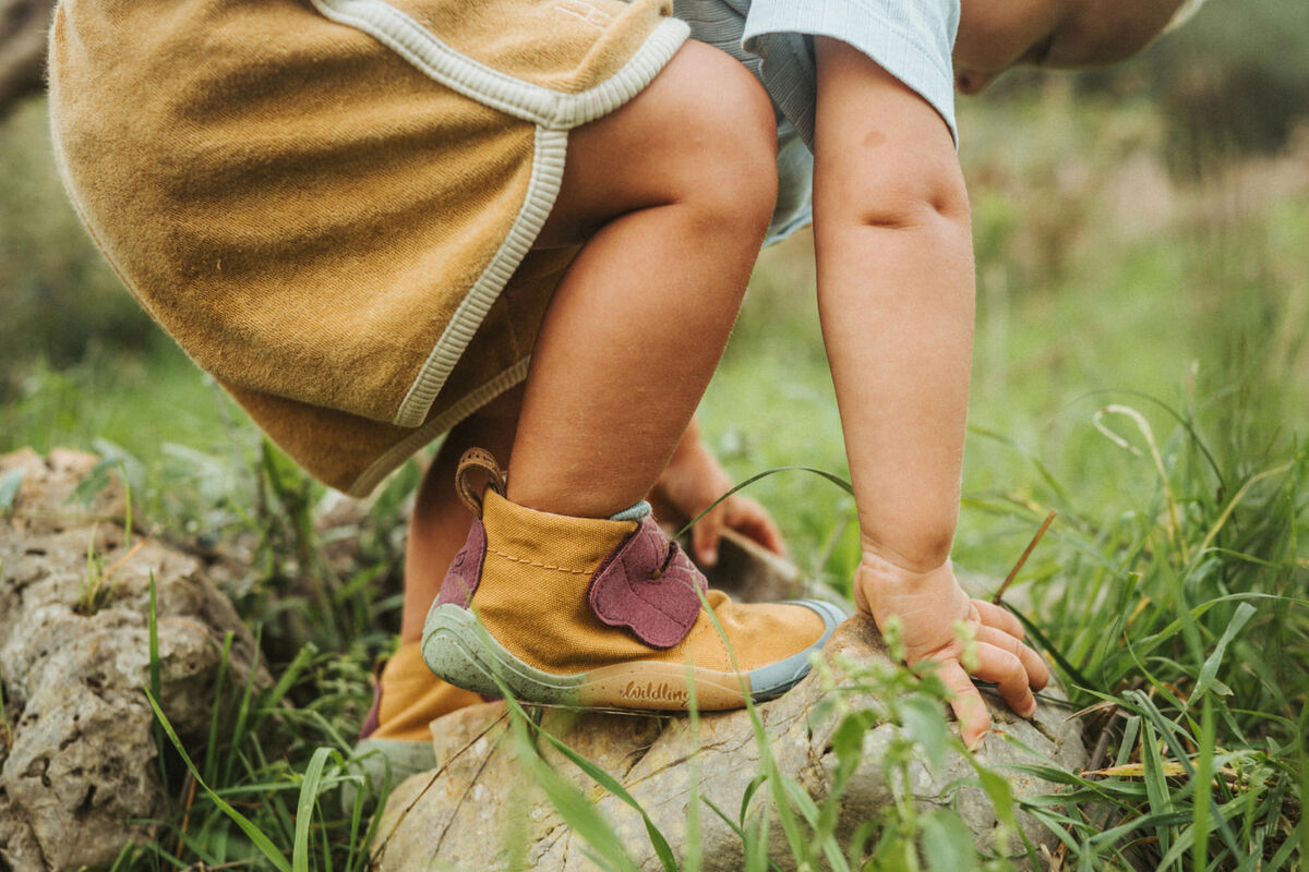 Wildling Shoes Robulo Camel scarpe bimbi cotone