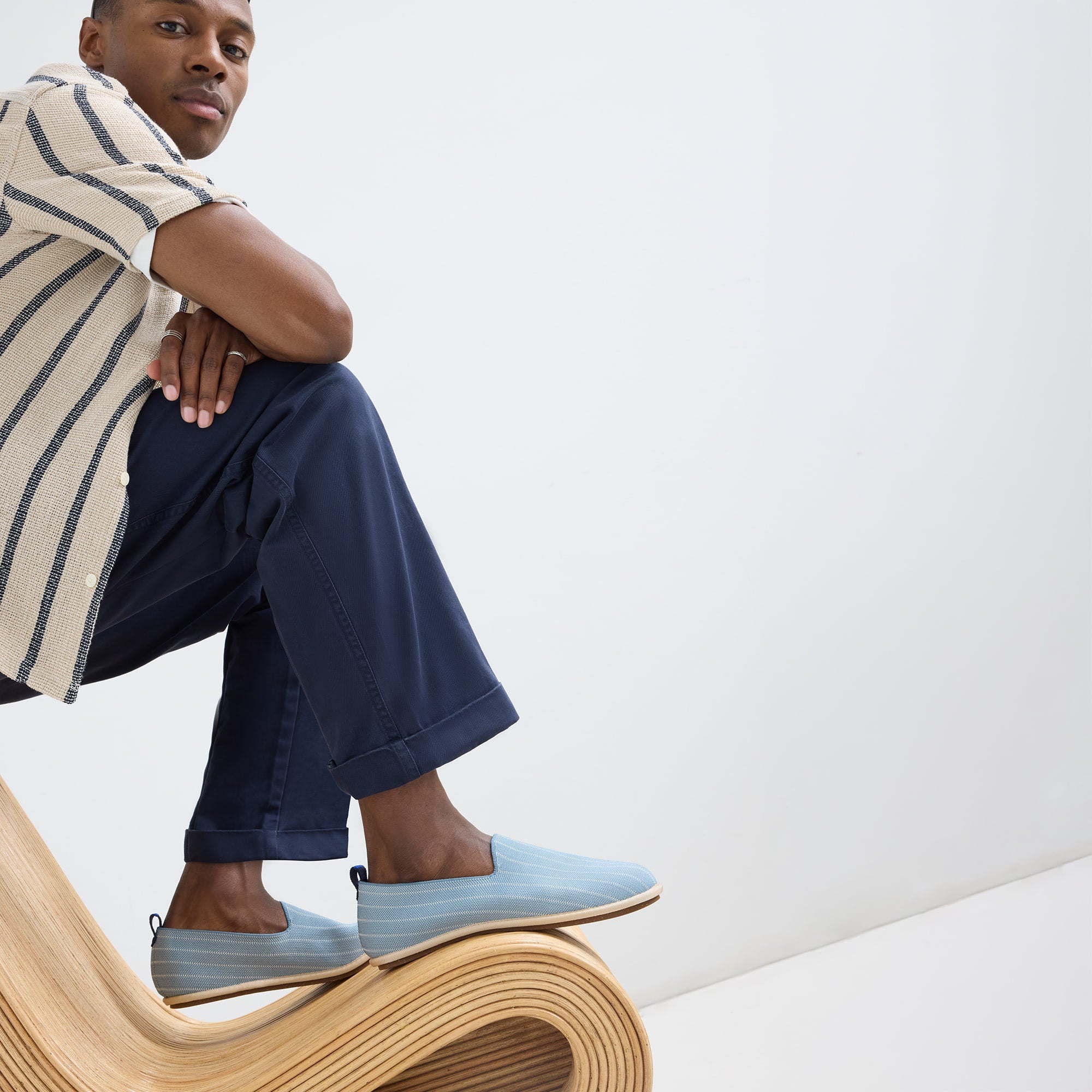 Rothy's The Men's Cruiser Loafer mocassini Tidal Stripe righe