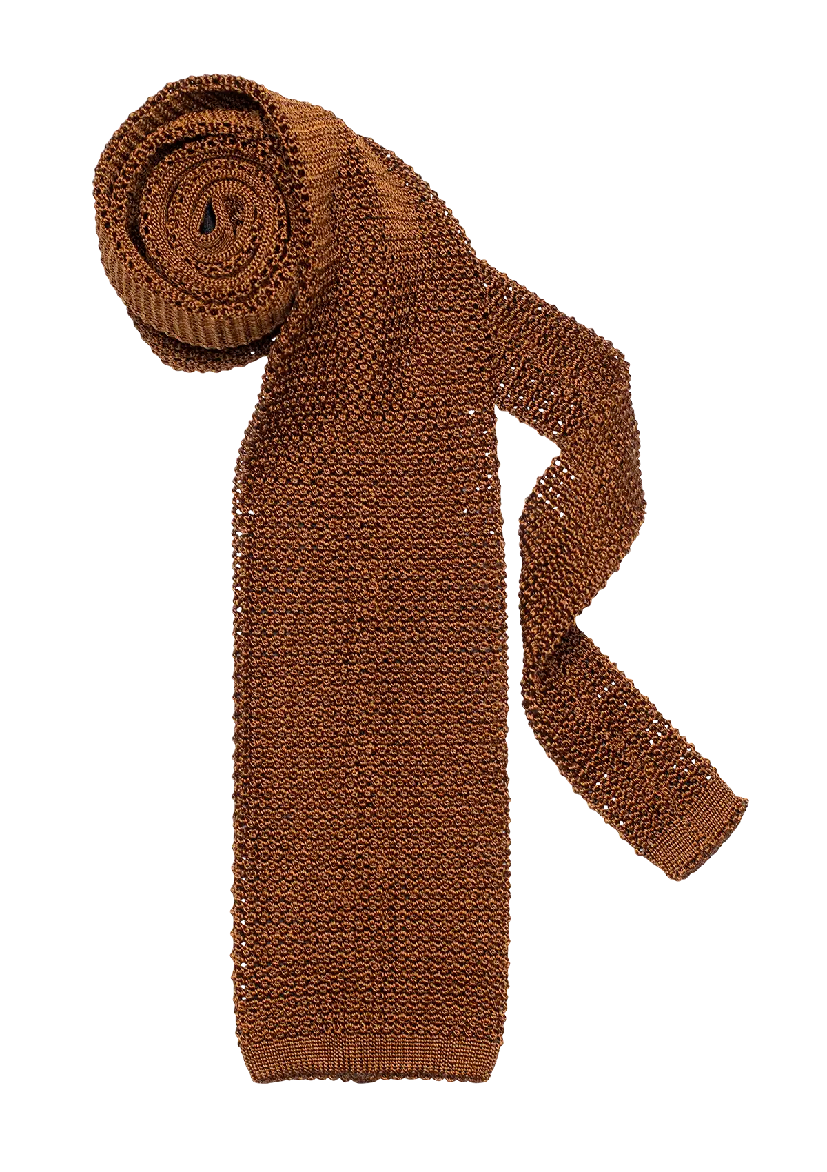 Stefano Bemer Ties Cravatta Seta Ruggine Maglia 8 cm