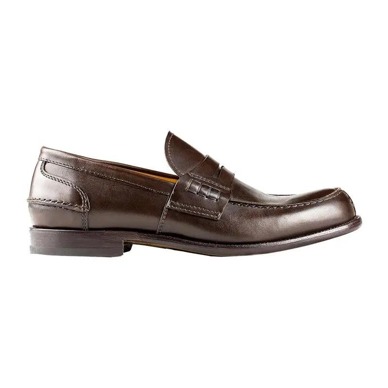 Sandro Barbera 1040 College penny loafer uomo testa di moro pelle