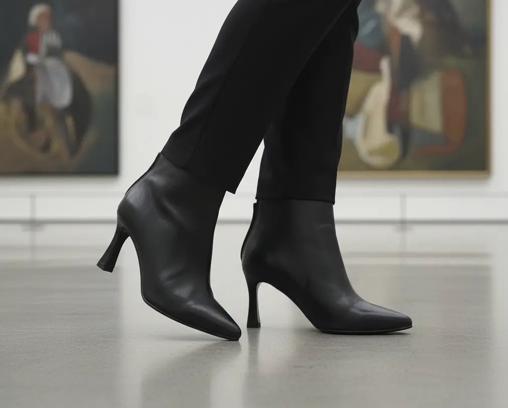 Sandro Barbera Oscar 5 Tronchetto Donna Nero Tacco 7 cm