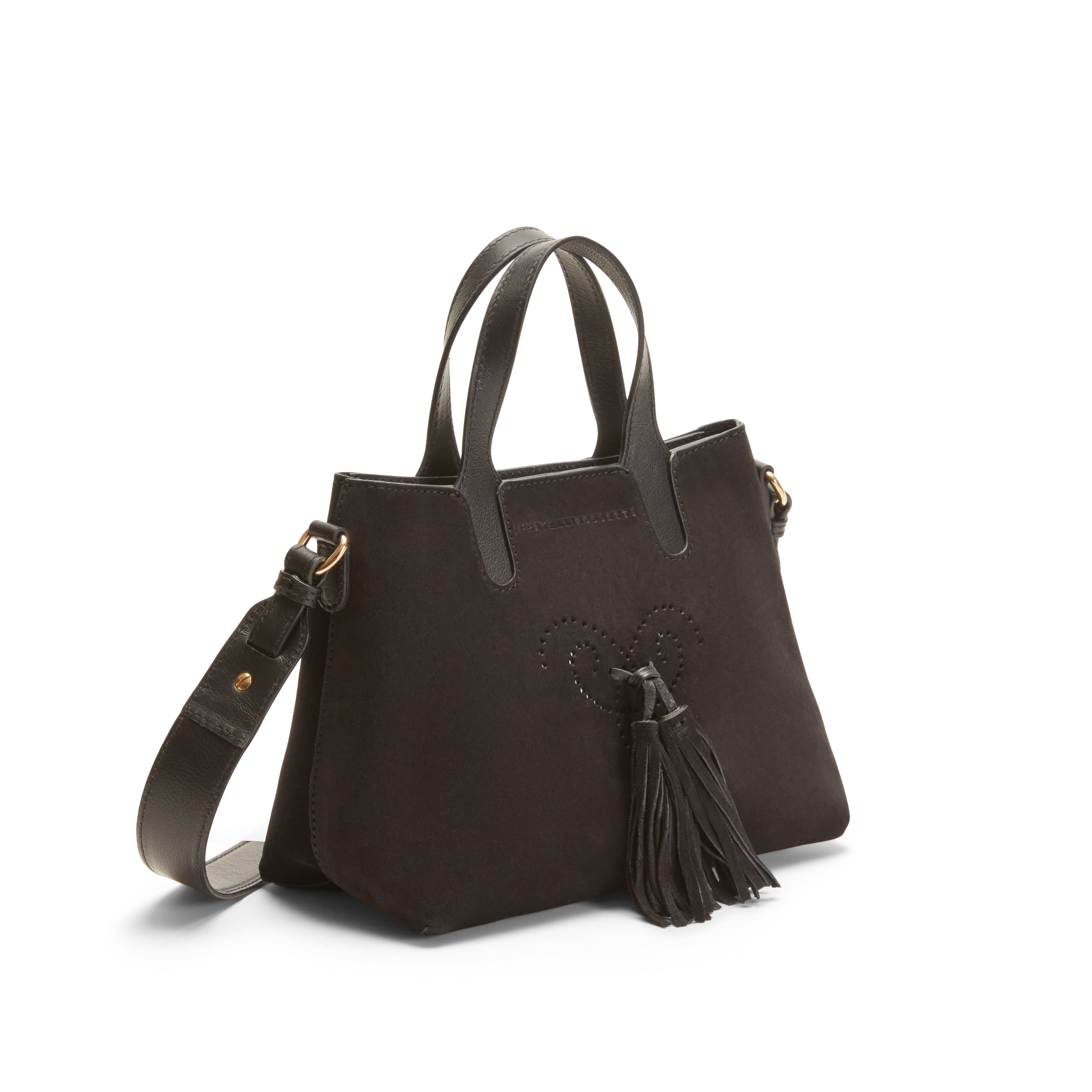 F.lli Rossetti Hobo Tote Bag borsa donna nero pelle scamosciata