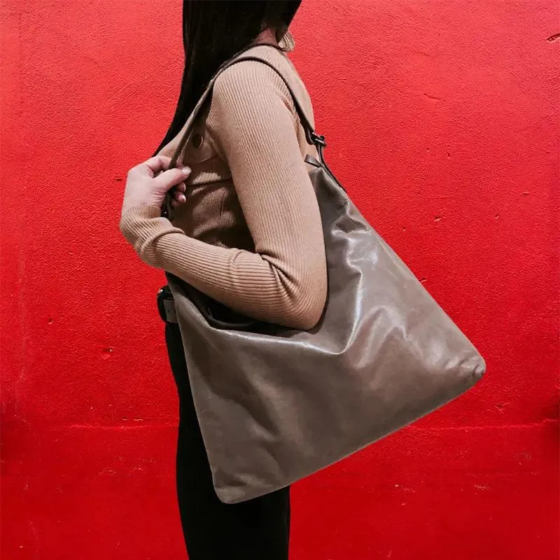 Sandro Barbera 4541a Borsa Tortora 40x37cm Pelle