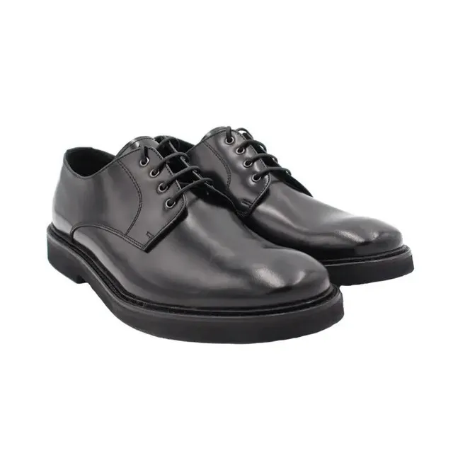 Sandro Barbera 1264 derby uomo nero vitello Vibram