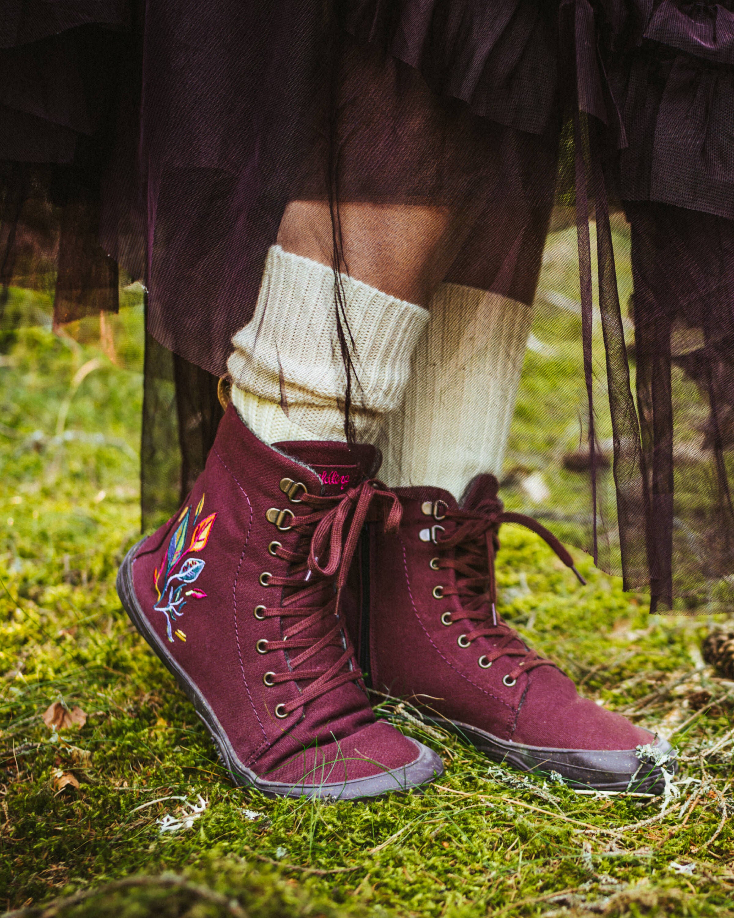 Wildling Shoes Haldy Burgunder stivali alti bordeaux lana