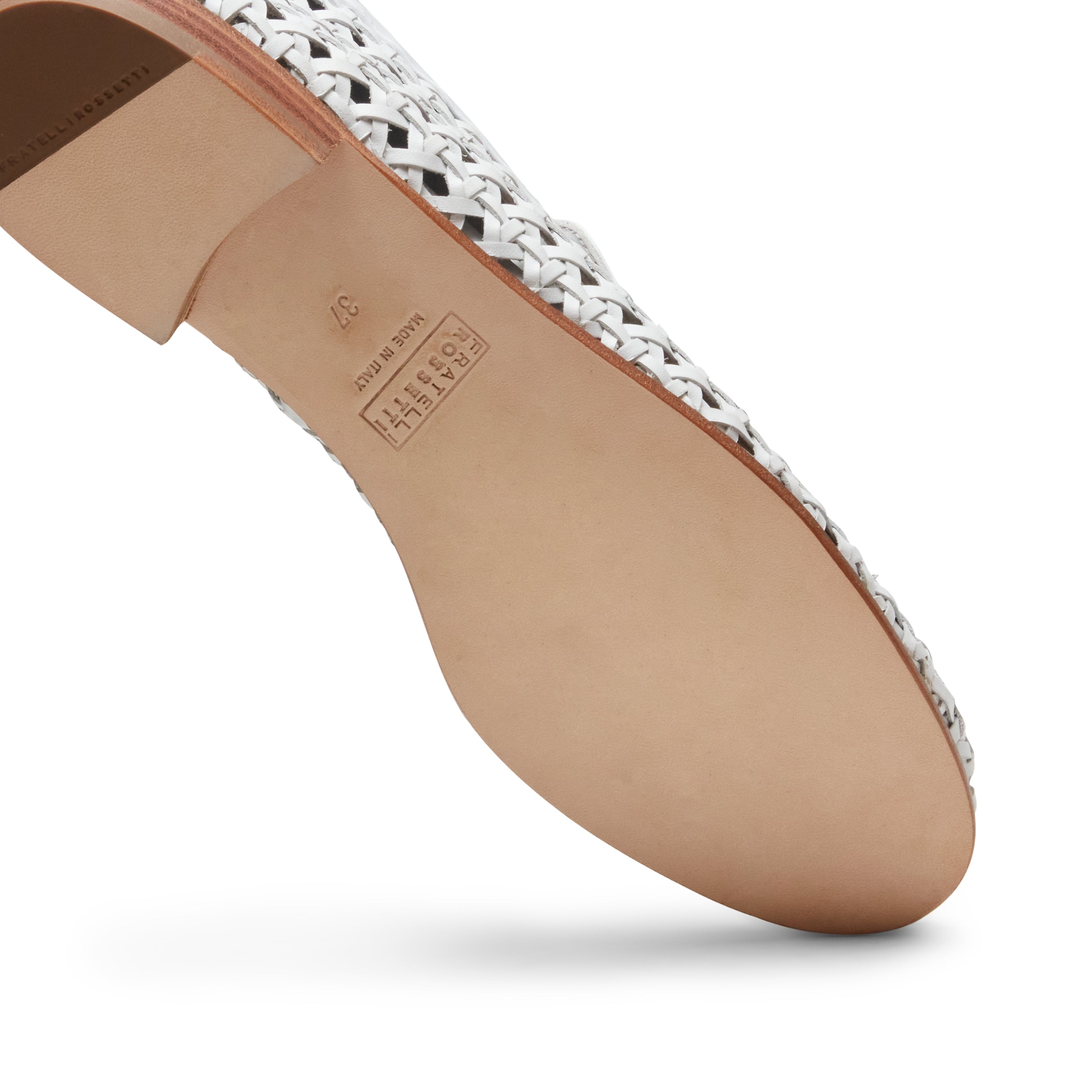 F.lli Rossetti Brera Mocassino Pelle Intrecciata Bianco