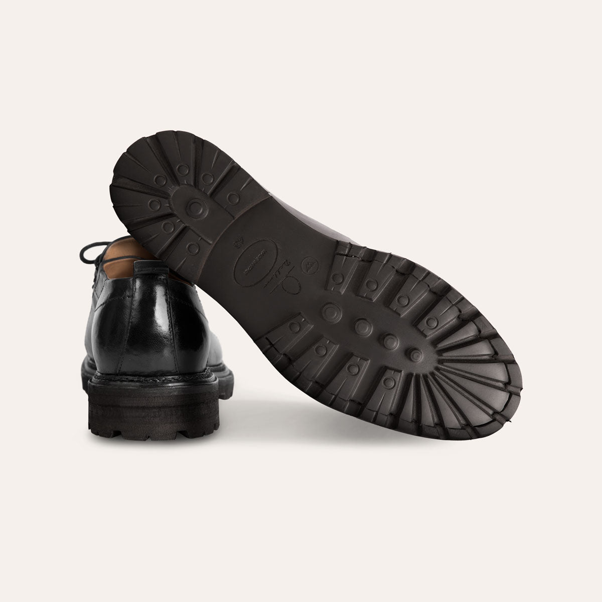 Dellovo Nolana derby nero pelle bufalo trekking
