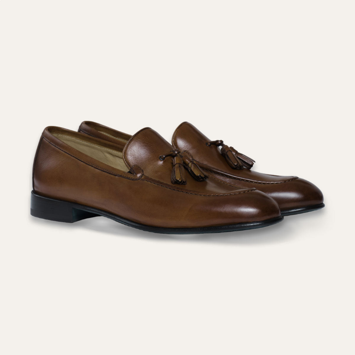 Dellovo Mocassini Tartaglia loafer nappine siena pelle