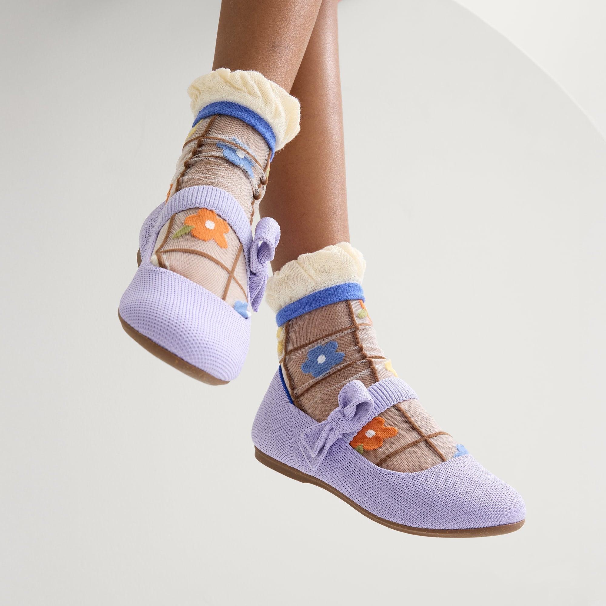 Rothy's Kids Tux Bow Mary Jane ballerine bambina Soft Orchid fiocco