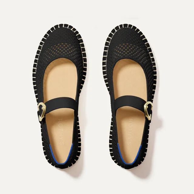 Rothy's The Espadrille Mary Jane ballerine Black canapa