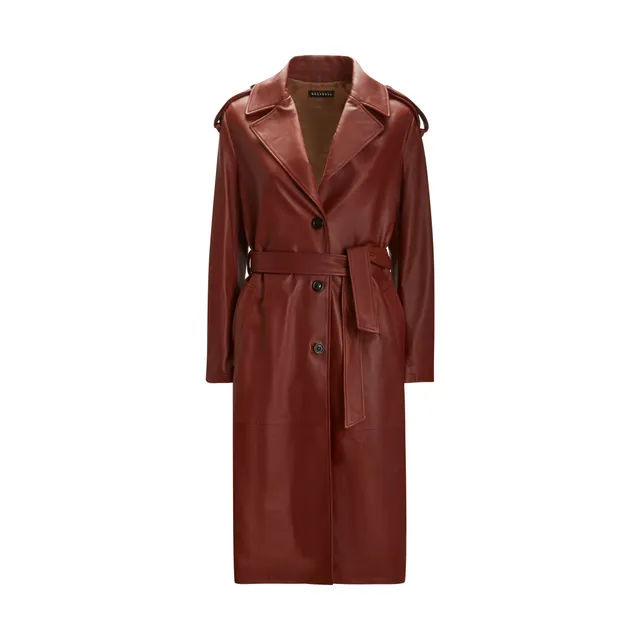 F.lli Rossetti Trench Donna Pelle Mandorla 98423 Nappa