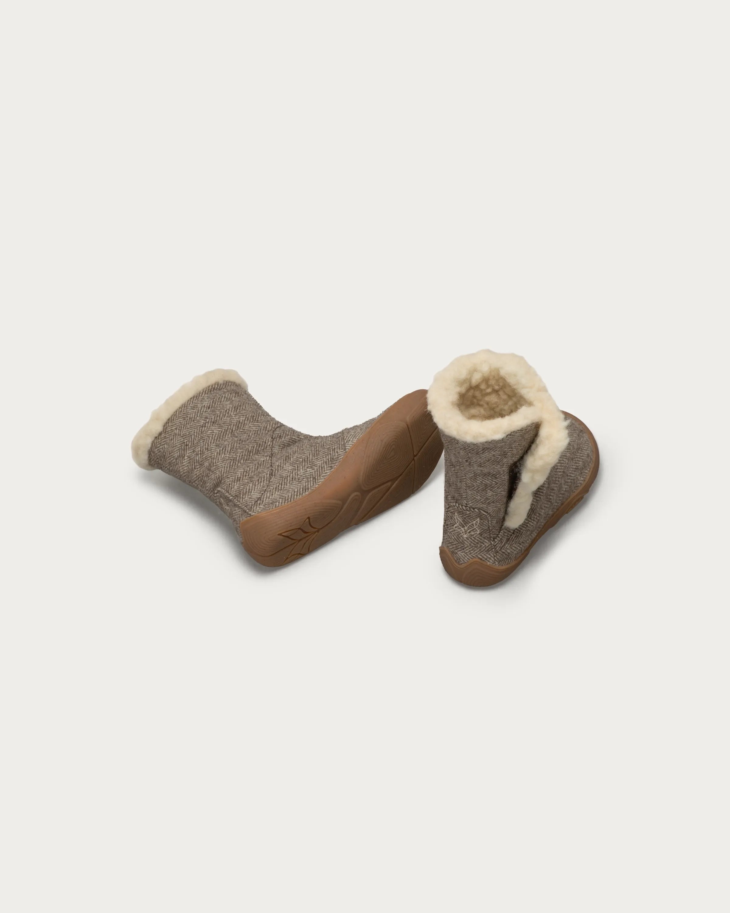 Wildling Koselig sand stivaletti bambini lana caldi slip-on