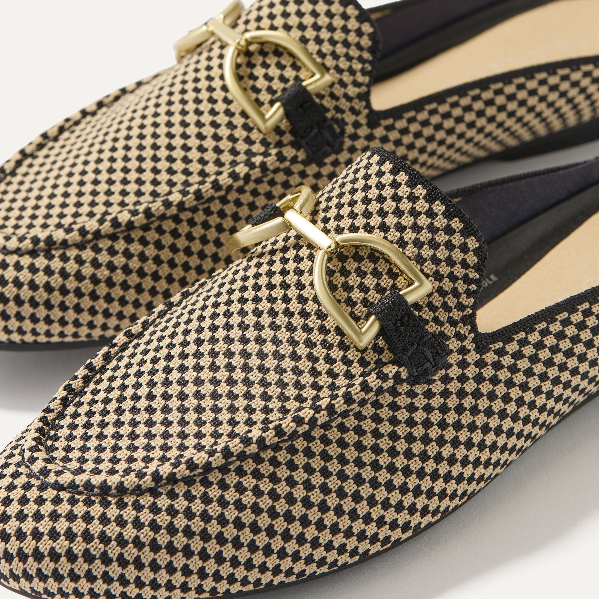 Rothy's The Double Bit Loafer Mule mocassini check nero