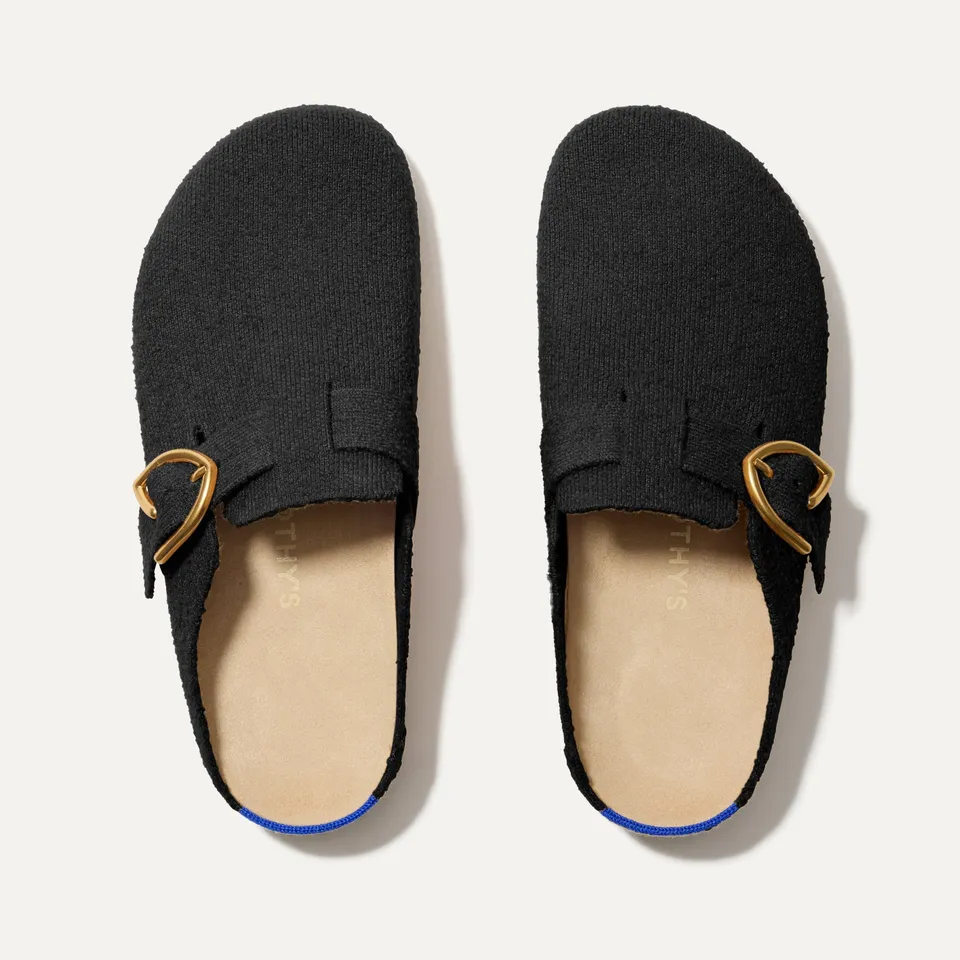 Rothy's The Buckle Clog zoccoli Soft Black Bouclé