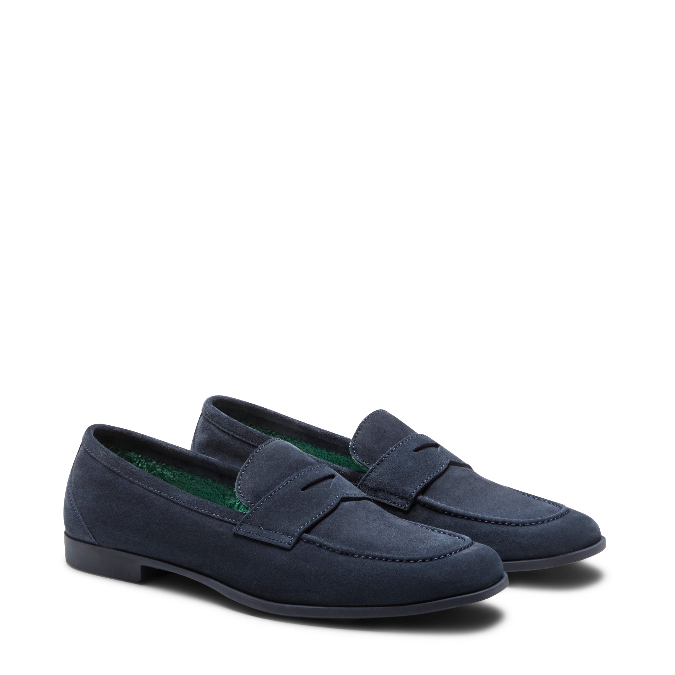 F.lli Rossetti Mocassino Yacht 51930 suede blu uomo