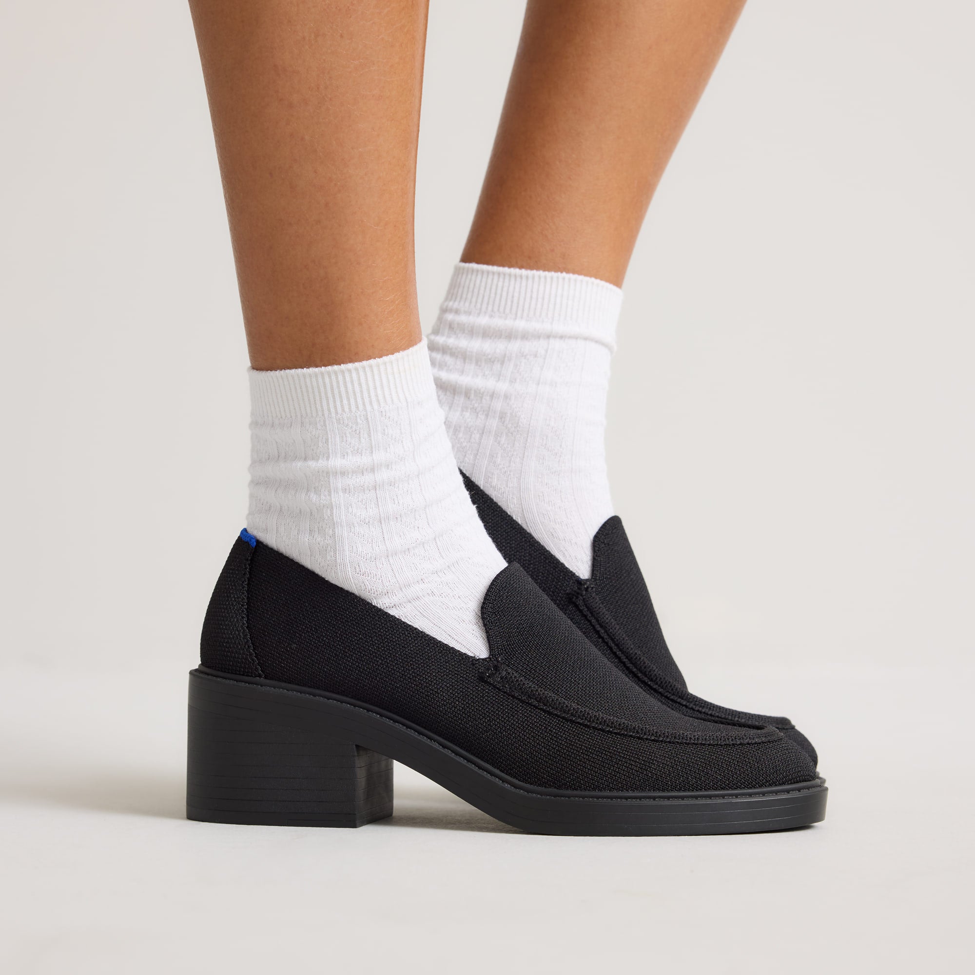Rothy's The Block Heel Loafer mocassini Nero tacco