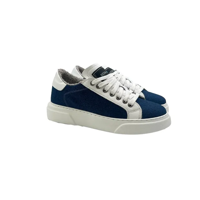 Sandro Barbera Wooly Jumper Sky Sneakers Donna biancoblu lana