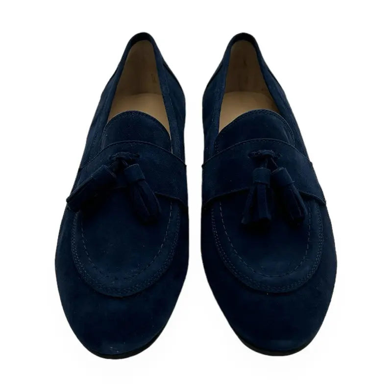 Sandro Barbera & Figli 096 mocassini donna blu pelle tacco 2