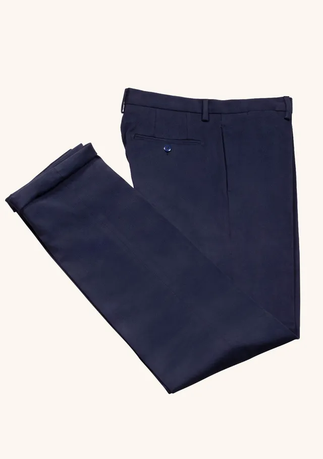 Stefano Bemer SV3064 pantaloni cotone blu royal