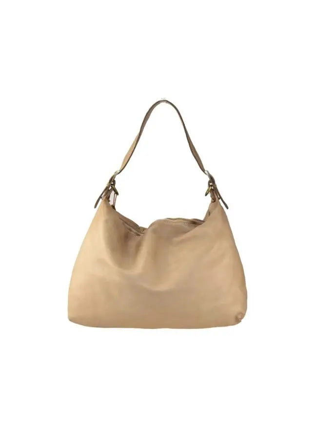 Sandro Barbera BAYL49 borsa spalla pelle taupe vintage 46 cm