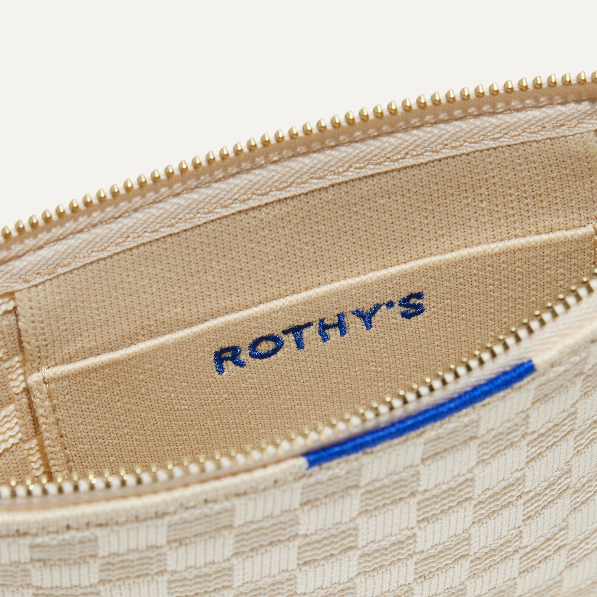 Rothy's Wallet Wristlet pochette Vanilla Basketweave beige