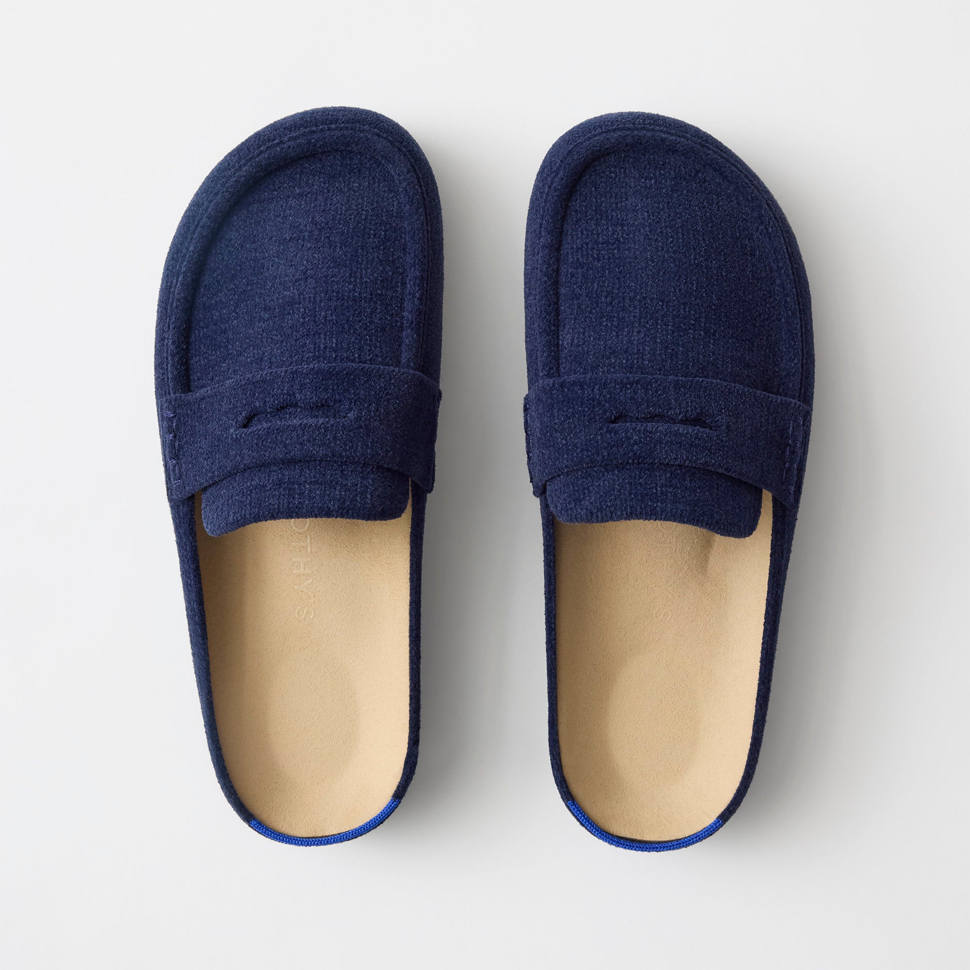 Rothy's Clogs The Penny Clog zoccoli ReVelvet Navy punta tonda