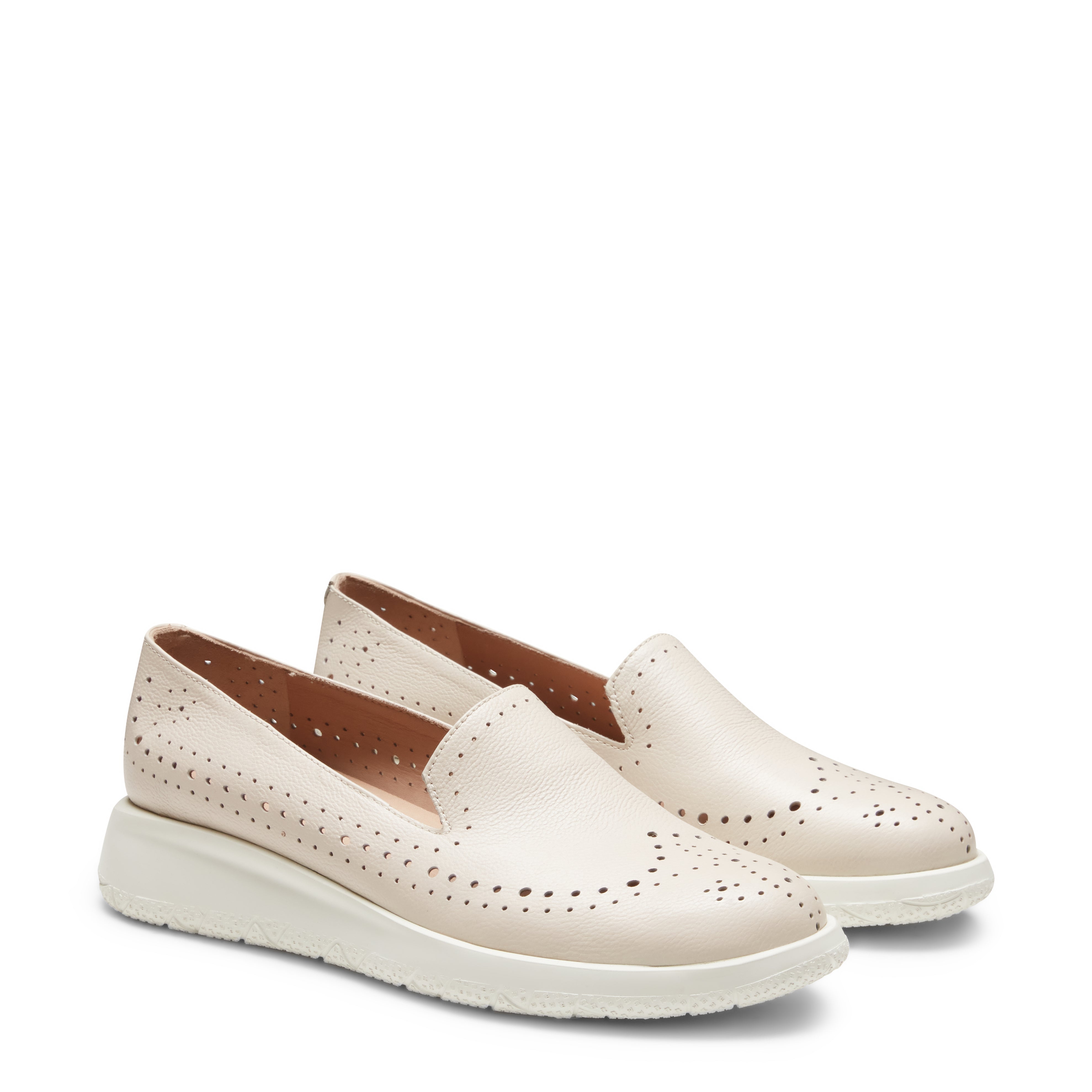 F.lli Rossetti Slipper 77099 latte pelle traforata donna