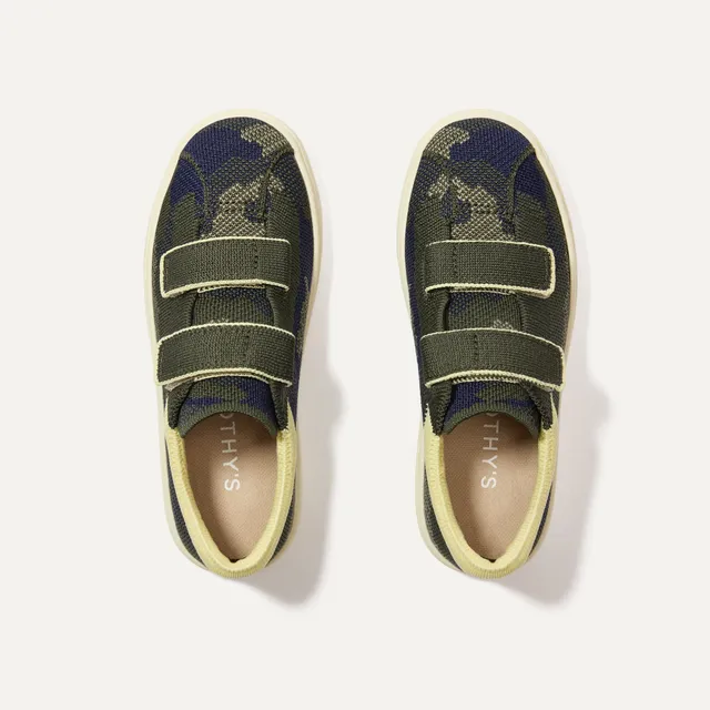 Rothy's The Kids Strap Sneaker sneakers bimbo Spruce Camo velcro