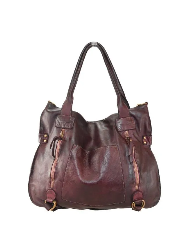 Sandro Barbera BASS52 borsa a spalla pelle bordeaux