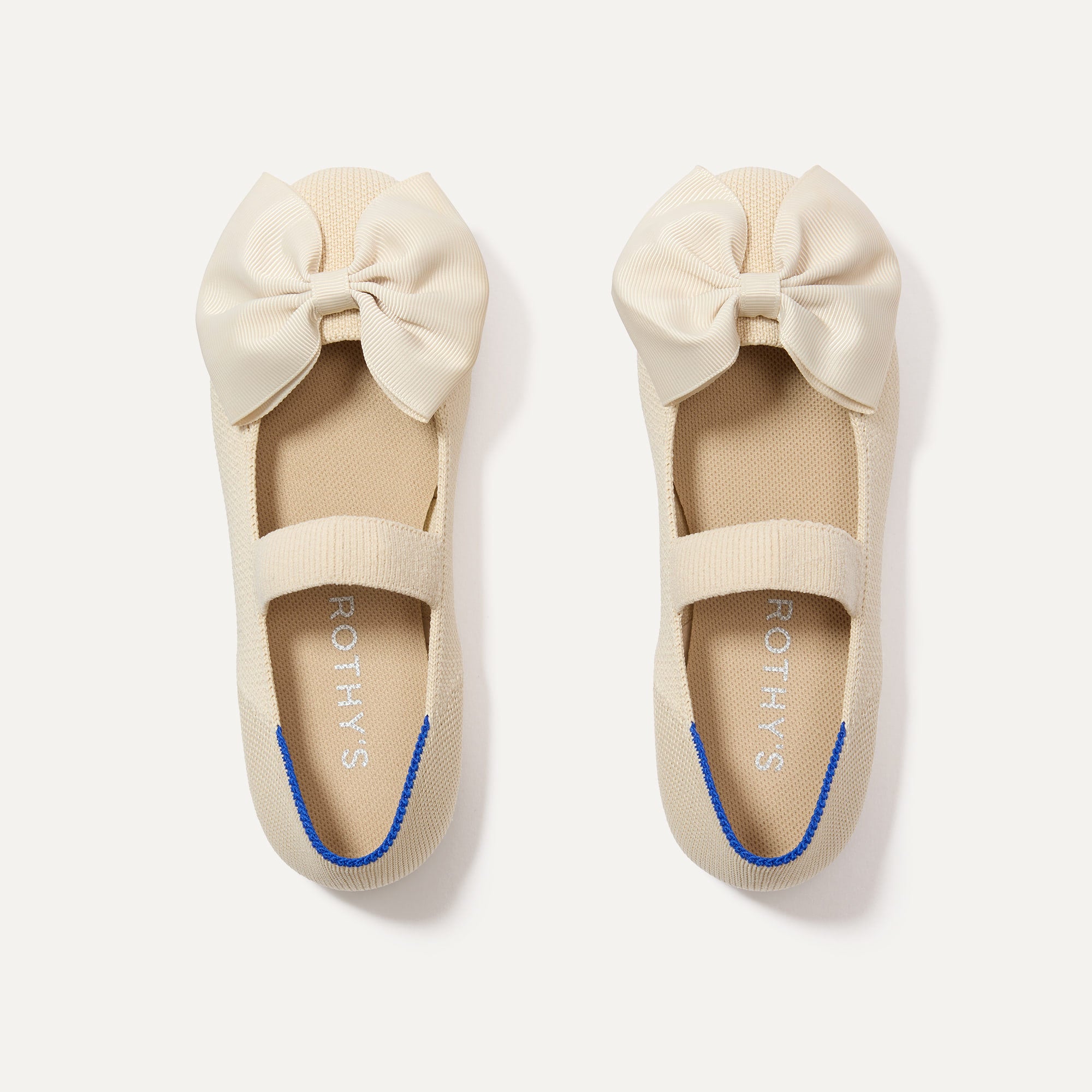 Rothy's Big Bow Mary Jane ballerine bambina avorio conch