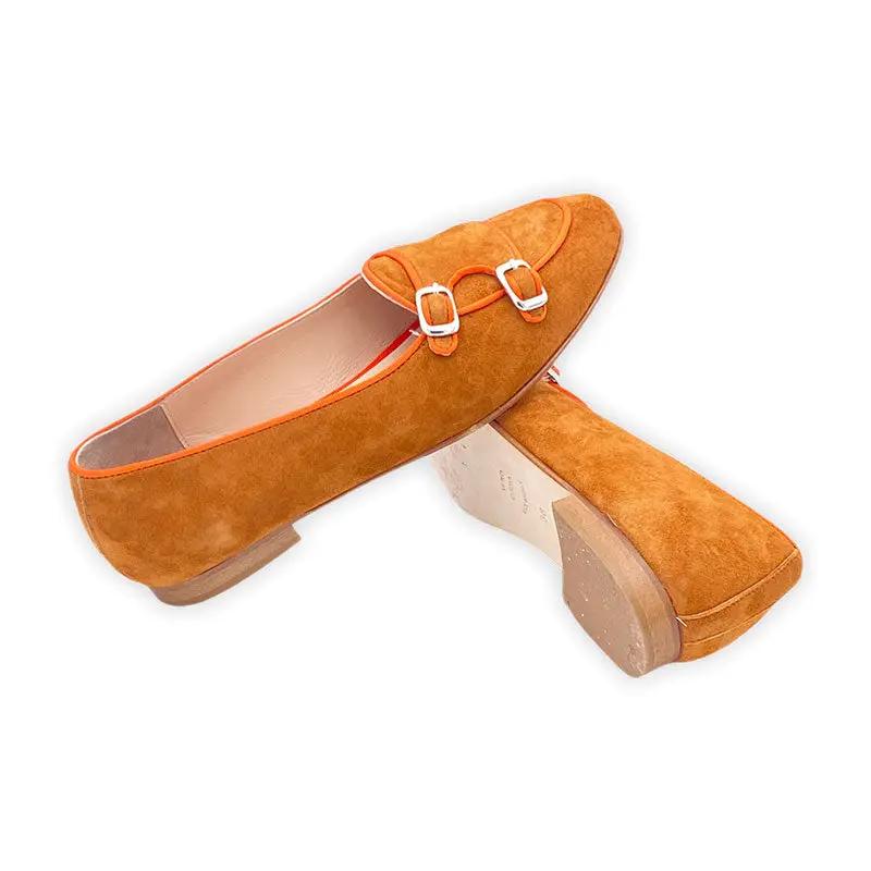 Sandro Barbera 09780 Slip Monk Arancione Camoscio