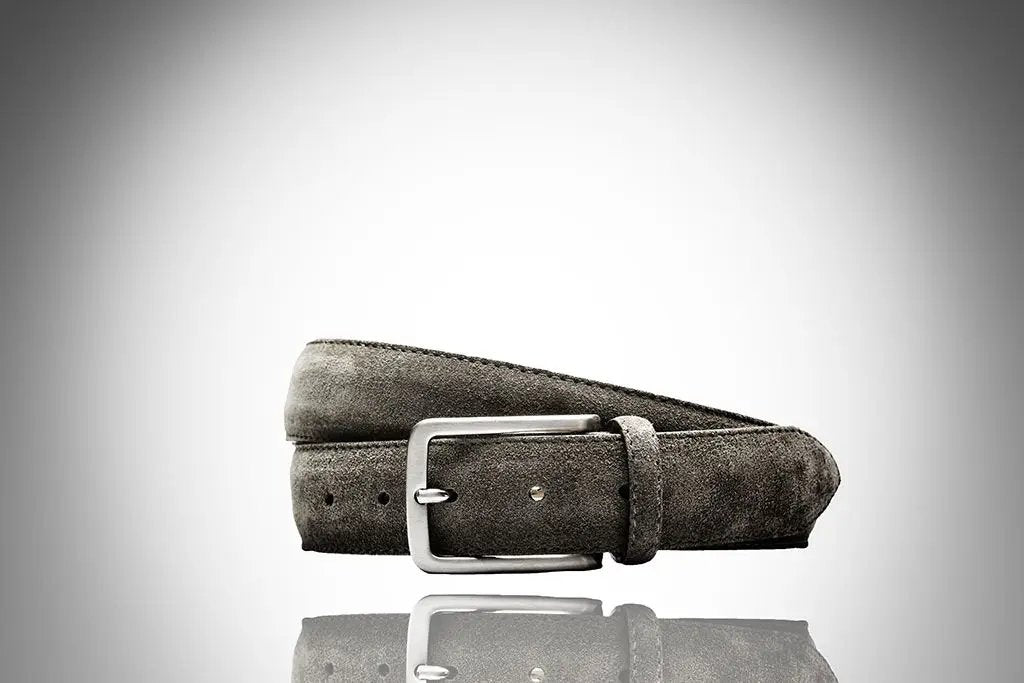 Sandro Barbera Cintura Camoscio Taupe Pelle Taglia M 110 cm