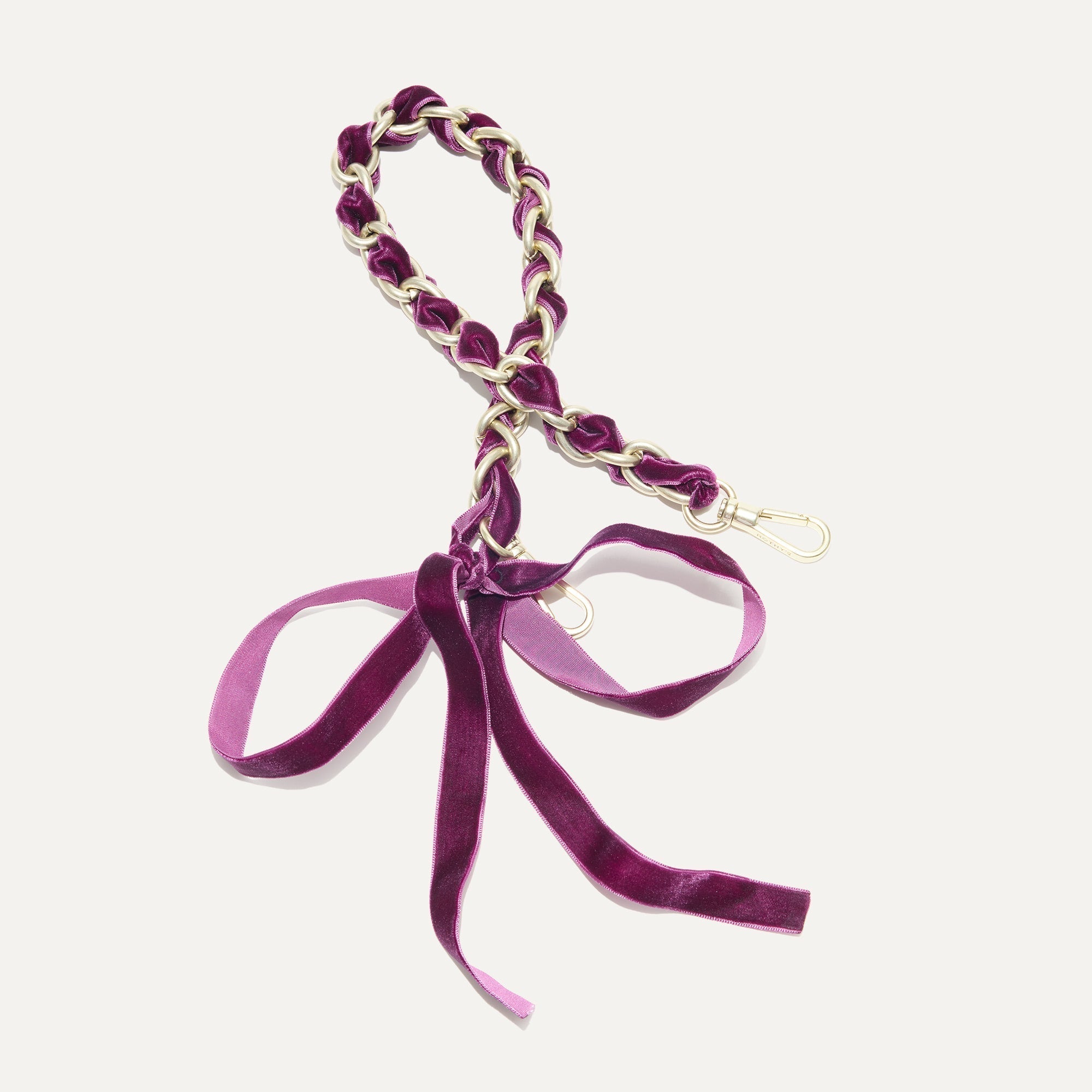 Rothy's The Shoulder Strap tracolla catena viola velluto 45 cm