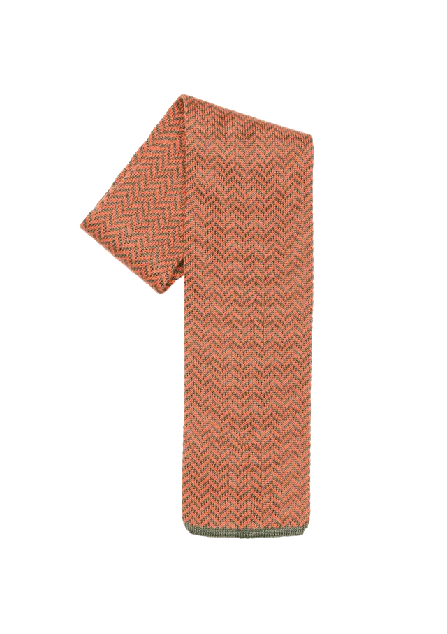 Stefano Bemer Ties cravatta cotone arancione verde