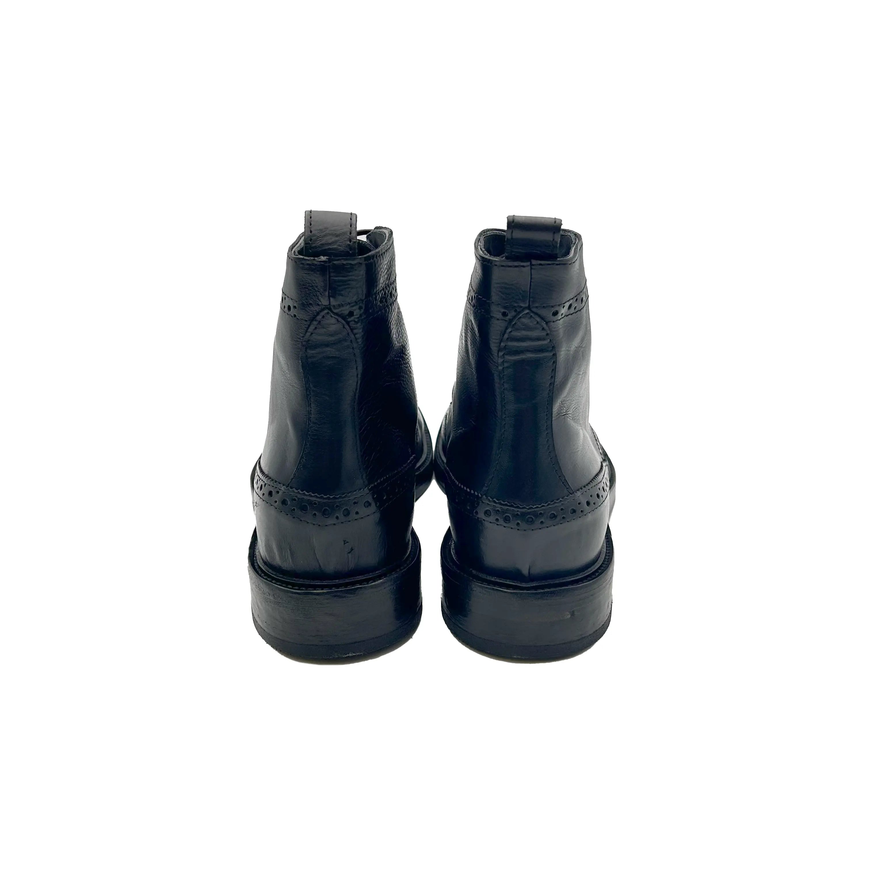 Sandro Barbera 34209 stivaletto uomo nero EU 39 stone wax brogue