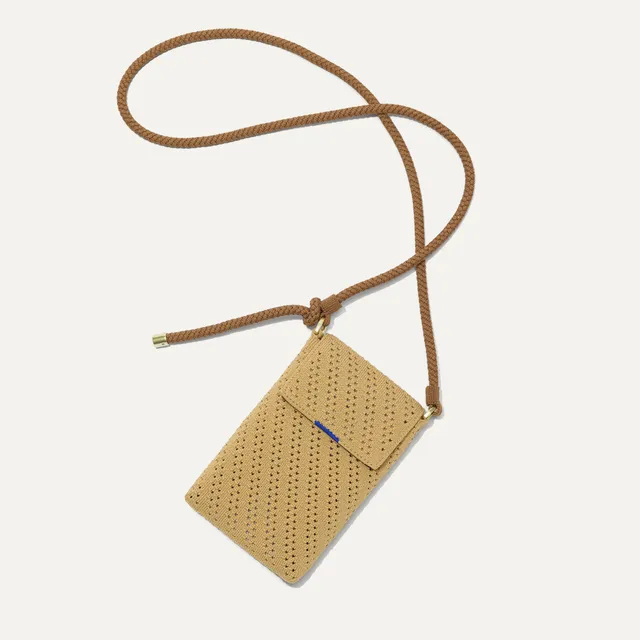 Rothy's The Phone Crossbody borsa tracolla Brown Butter Crochet