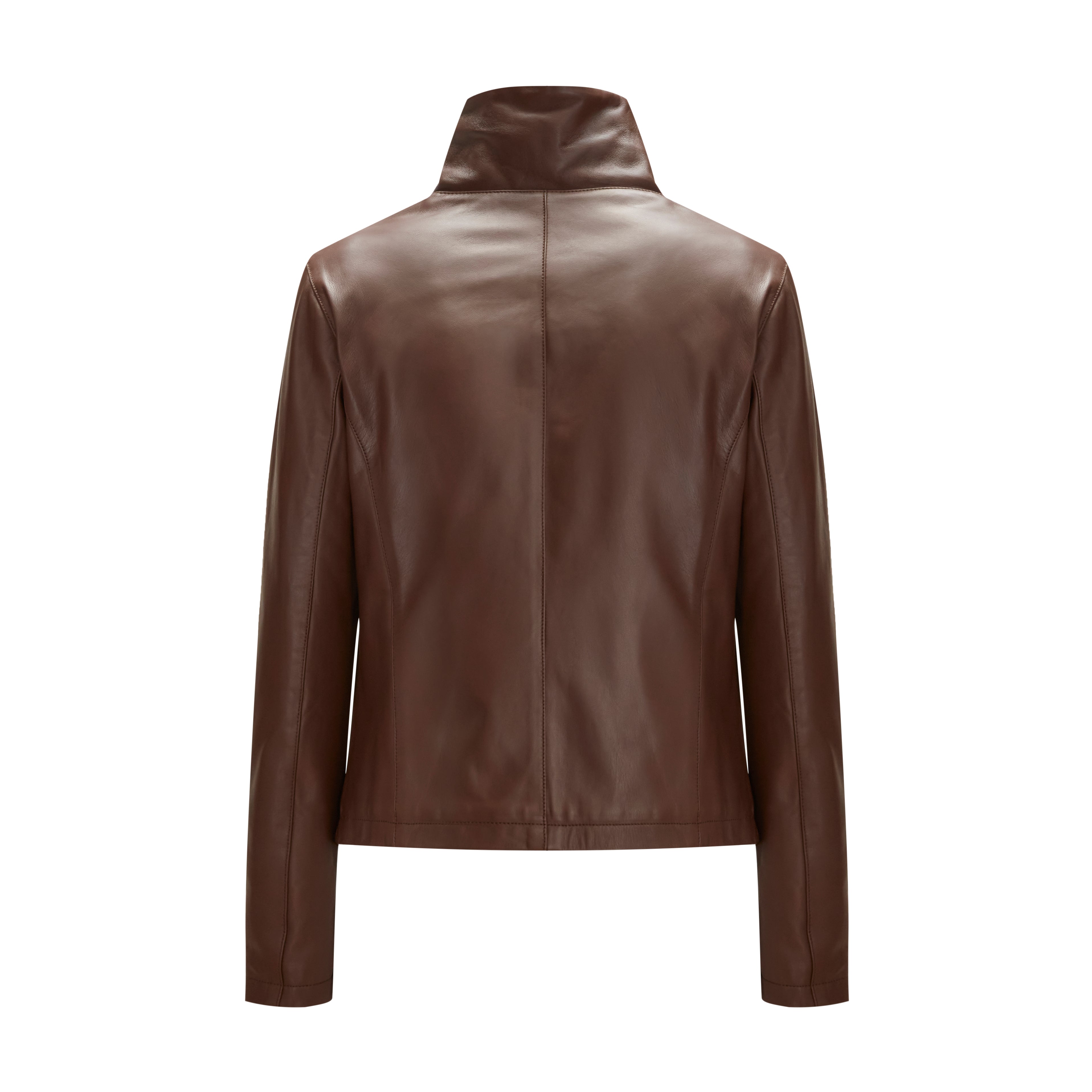 F.lli Rossetti 98421 giubbino donna marrone pelle nappa zip