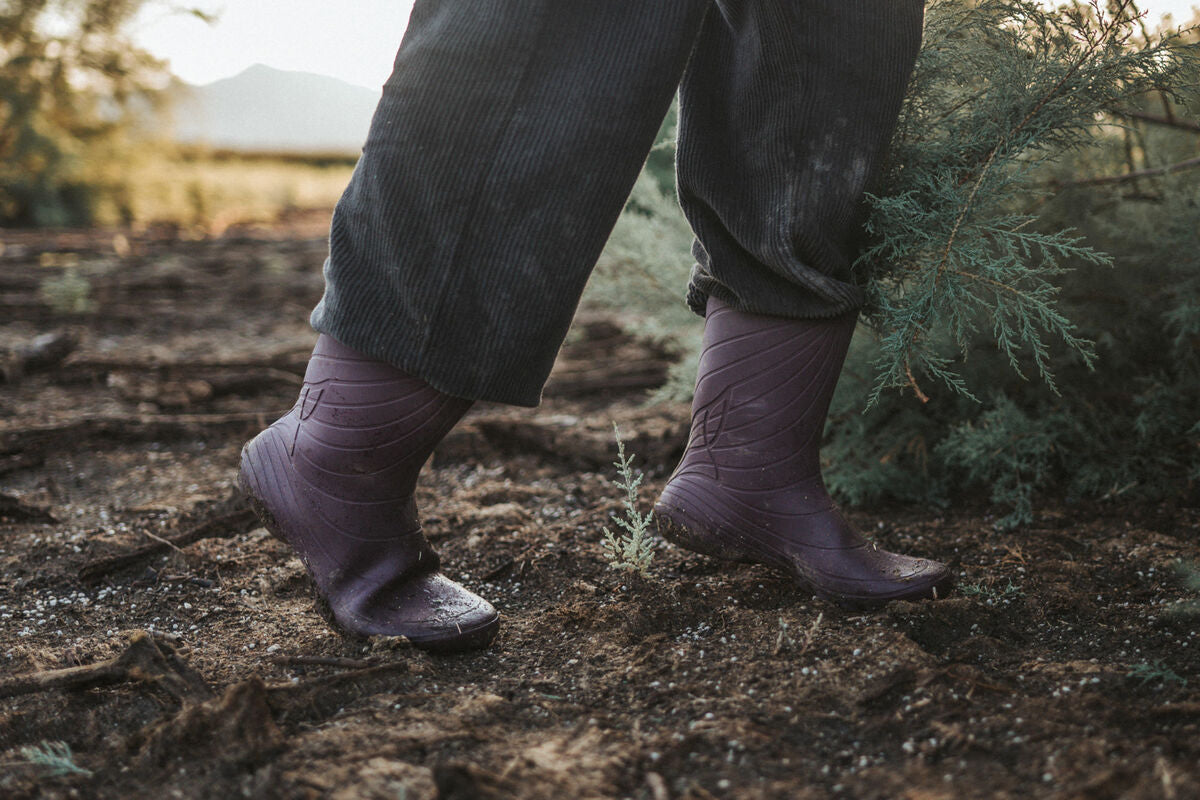 Wildling Shoes Ranidae plum stivali pioggia vegan viola EU 40