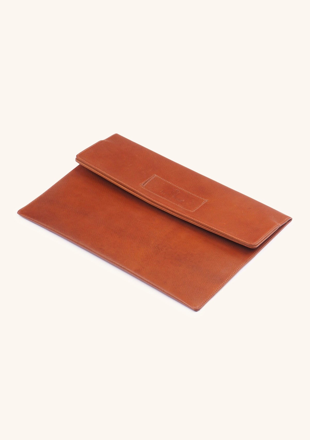 Stefano Bemer borsa pelle vitello marrone noce Folder 38 cm