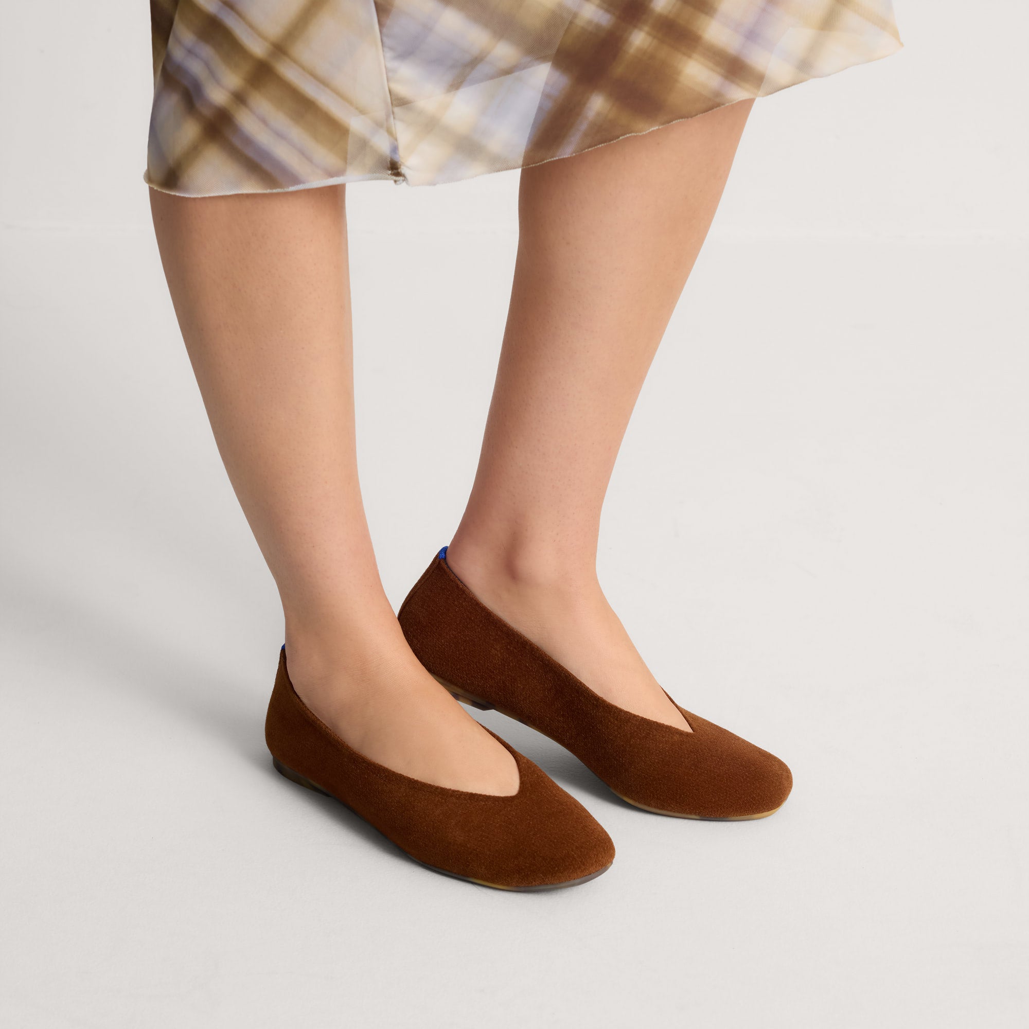 Rothy's The Max Square Ballerina ballerine revelvet russet marrone
