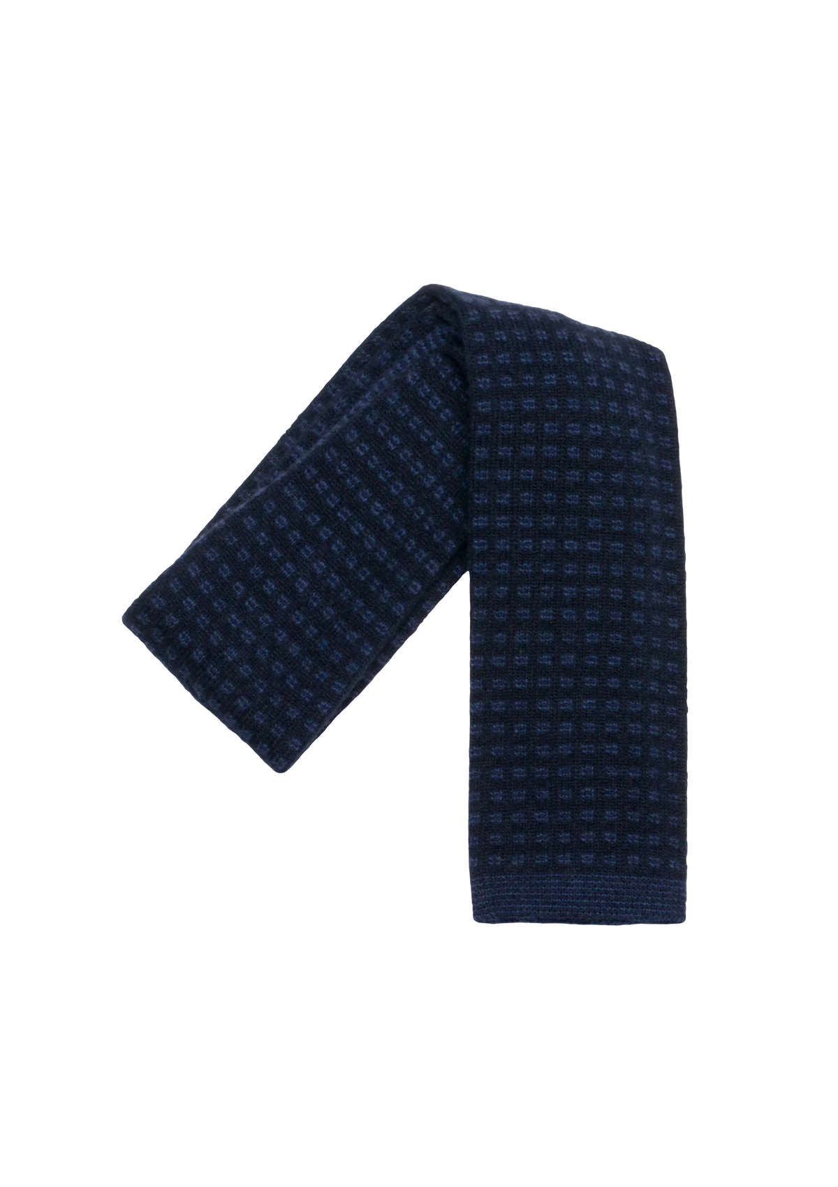 Stefano Bemer Ties Pattern 7 cravatta lana blu navy 8 cm