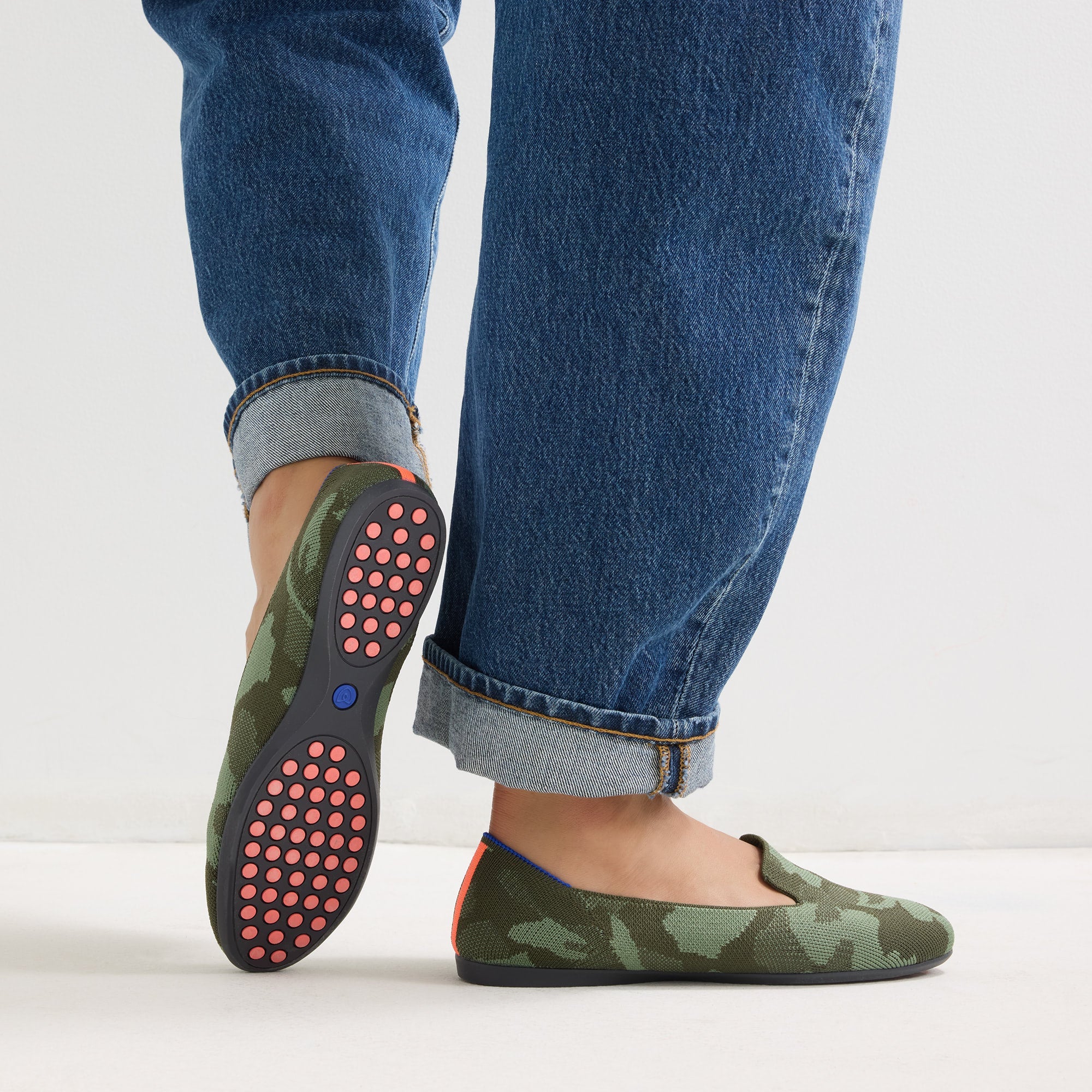 Rothy's The Daily Loafer mocassini donna Green Camo knit