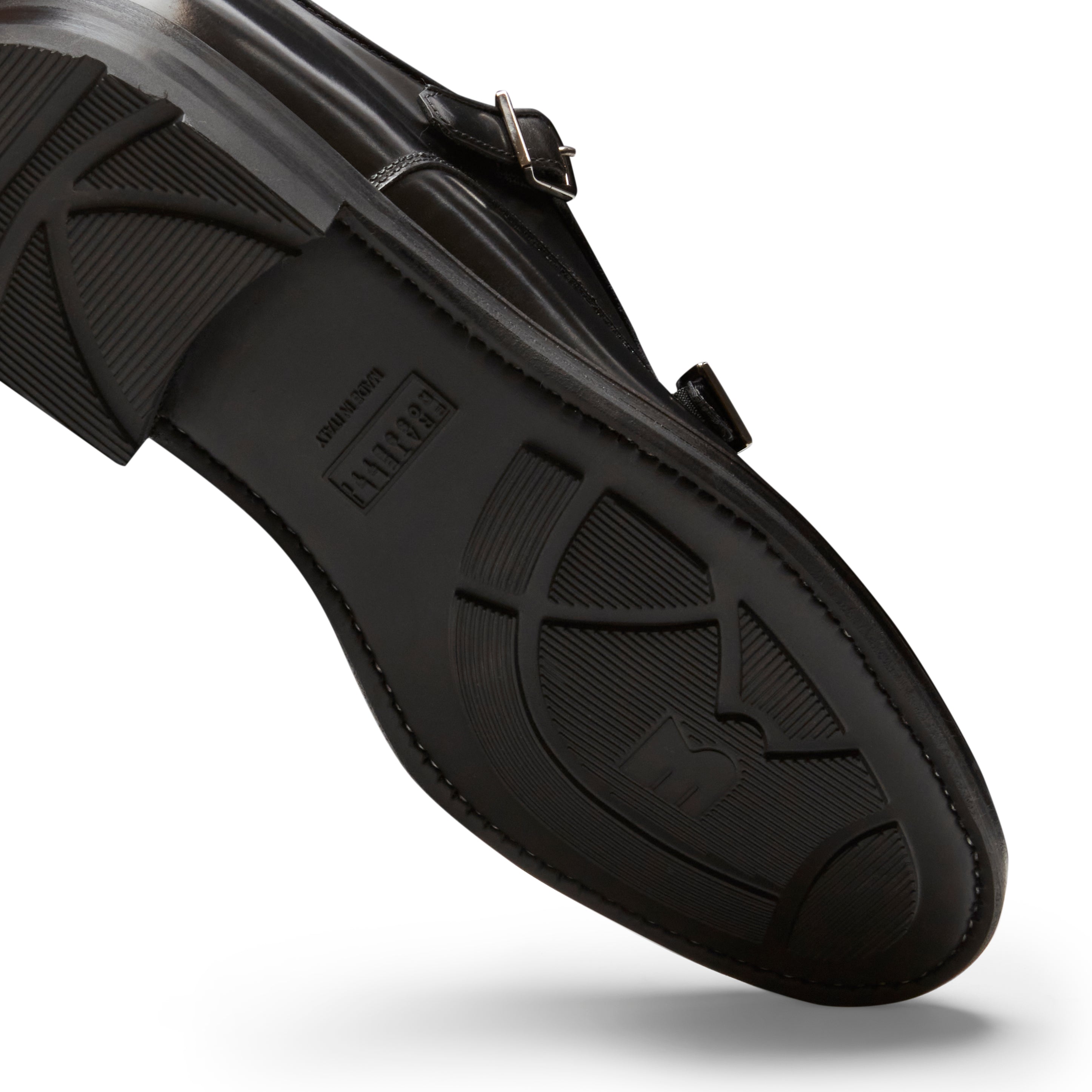 F.lli Rossetti Derby Doppia Fibbia 14756 scarpe pelle nera
