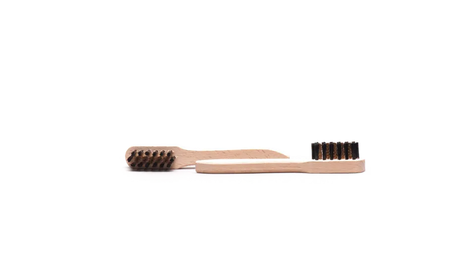 Stefano Bemer Wire Bristle spazzola scarpe camoscio legno